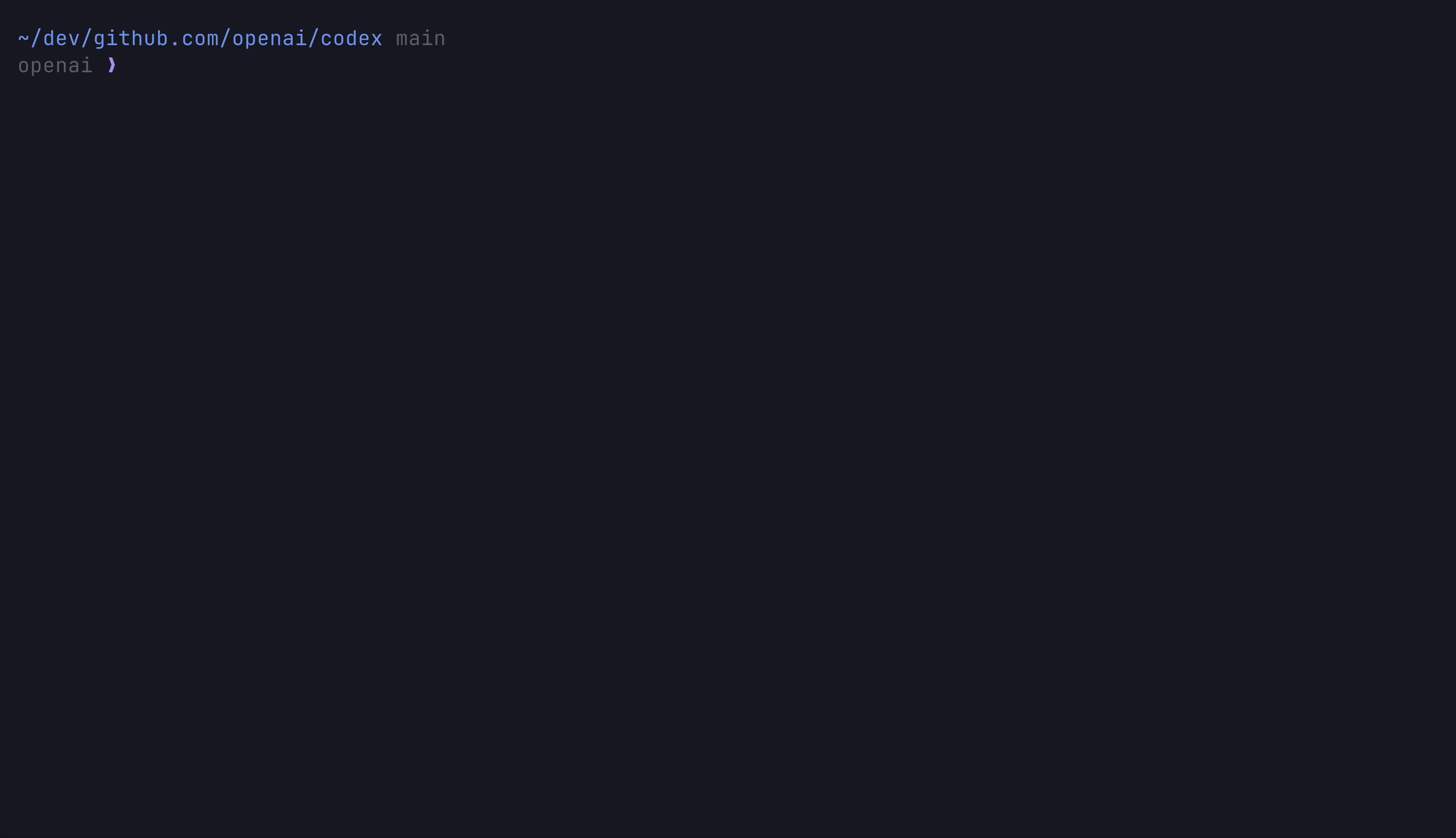 Codex demo GIF using: codex "explain this codebase to me"